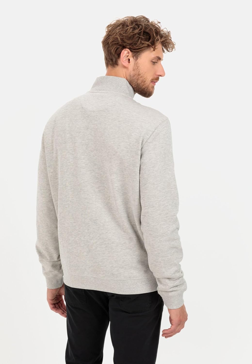 camel active Herren Pullover M Warm Light Grey Mela, M Warm Light Grey Mela