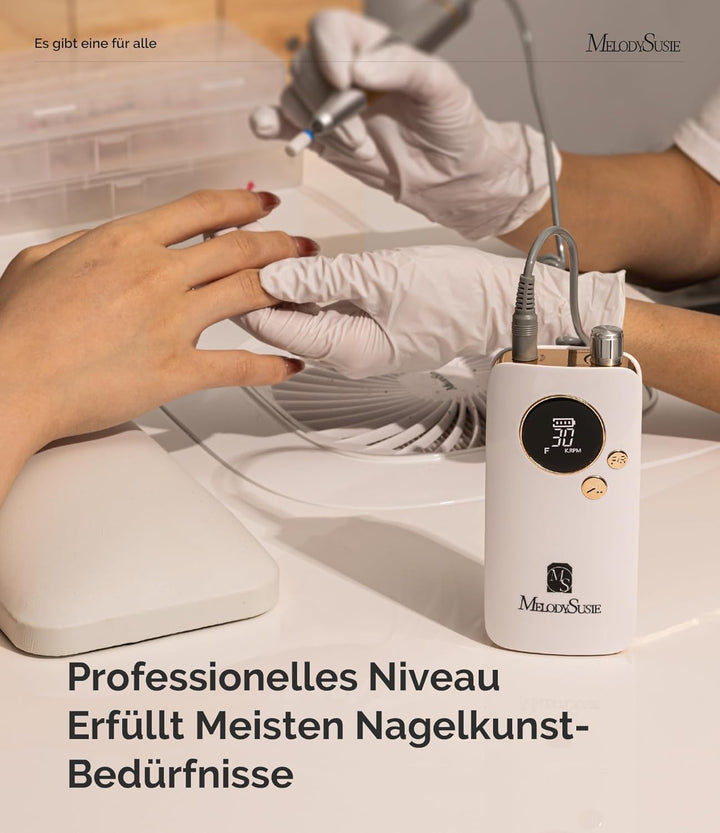 MelodySusie Tragbarer Nagelfräser 30000 RPM, SC320F Professionelle Kabellose Elektrische Nagelfeile