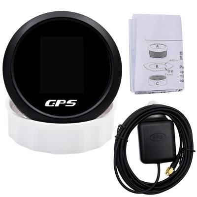 Geloo 85mm GPS Tachometer TFT einstellbar Mph Knoten Km/h Digitaler Geschwindigkeitsmesser Kilometer