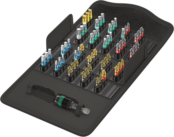 Wera Zyklop Speed-Knarrensatz 8100 SA/SC 2, 1/4%22-Antrieb und 1/2%22-Antrieb, metrisch, 43-teilig,