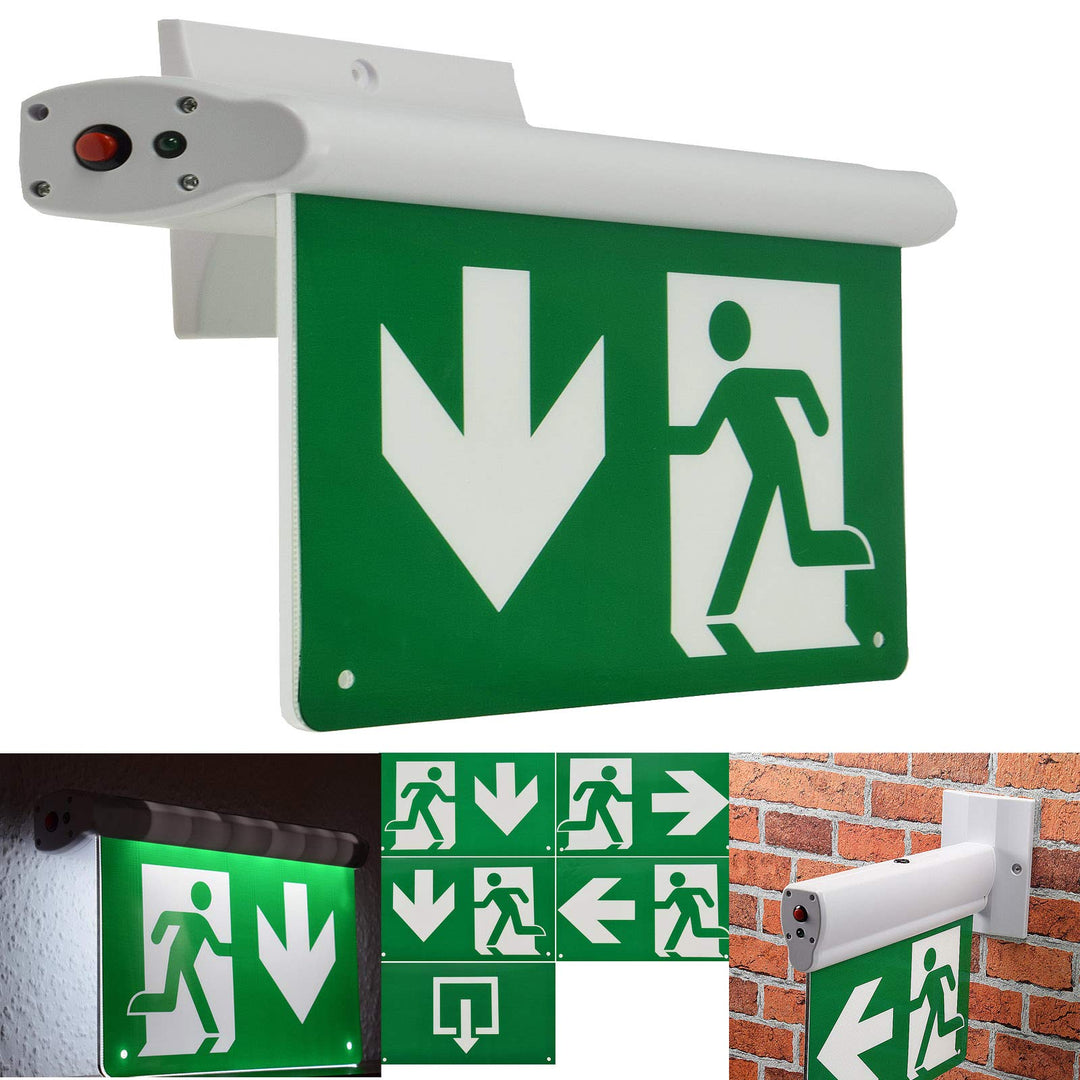 ChiliTec Fluchtwegleuchte IP65 3in1 nach EN-61547 Version Montage an Wand Decke Ausleger LED Notbele