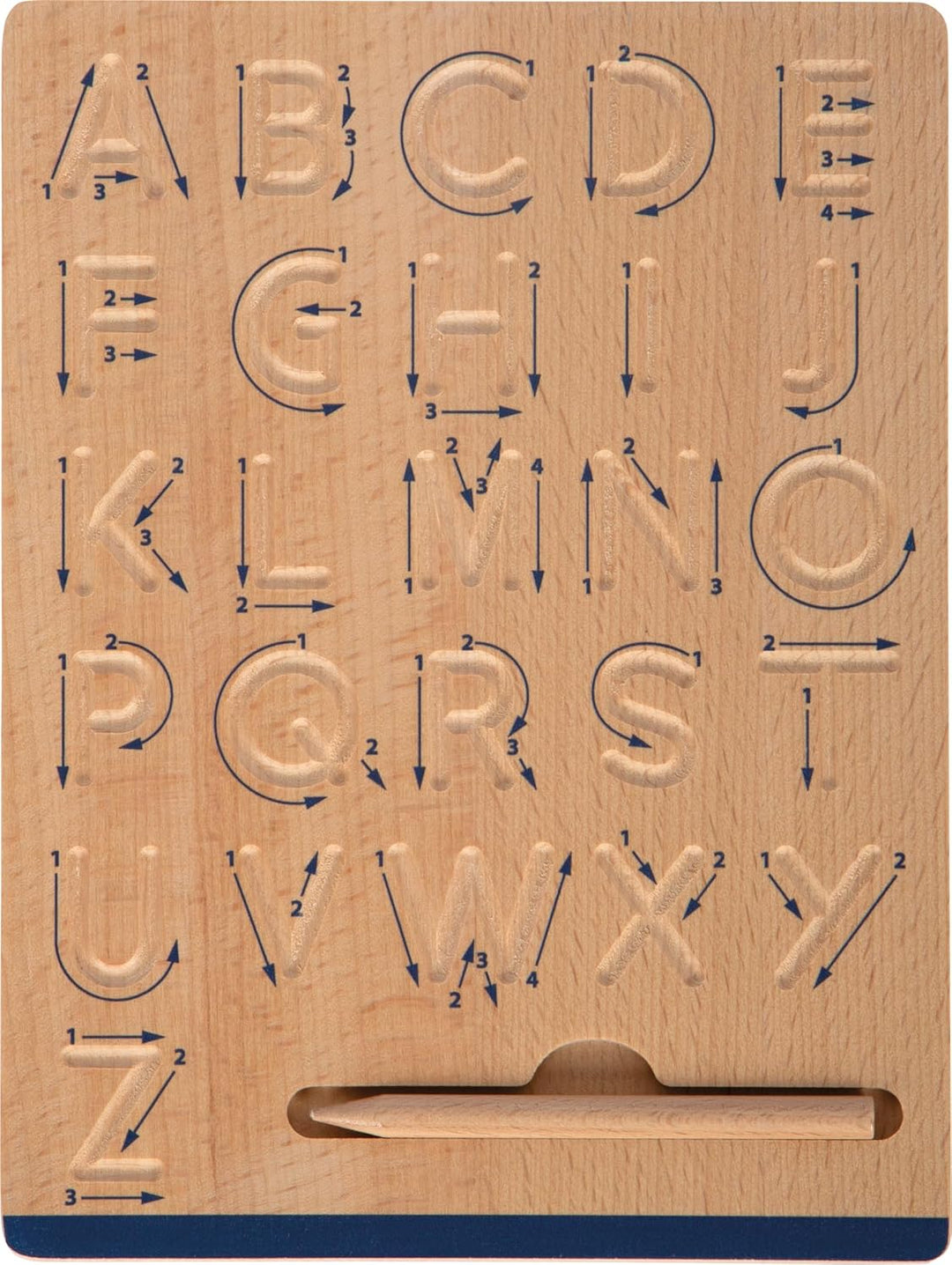 small Foot Schreibtafel-Set „Educate“ aus Holz, Schreiben Lernen mit Schwungübungen, für Kinder ab 5