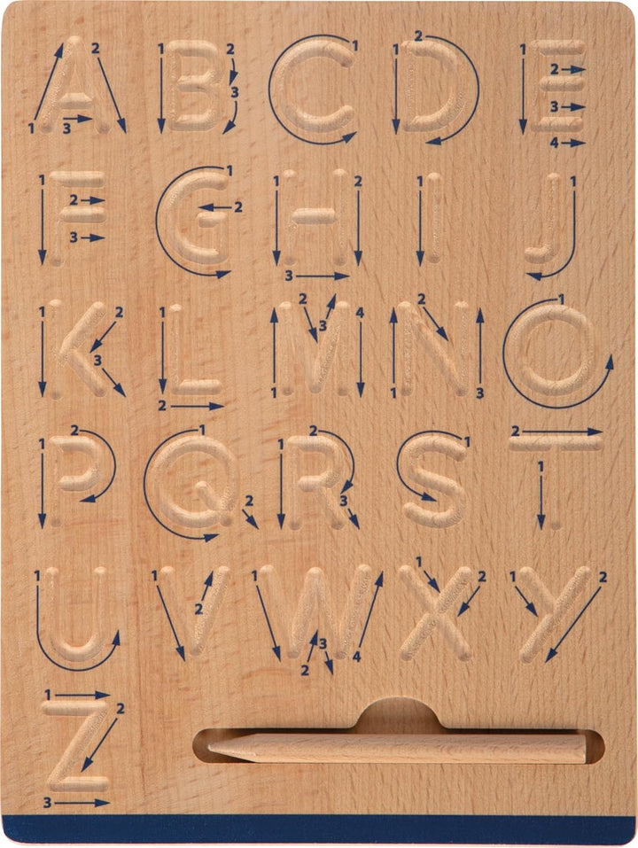 small Foot Schreibtafel-Set „Educate“ aus Holz, Schreiben Lernen mit Schwungübungen, für Kinder ab 5