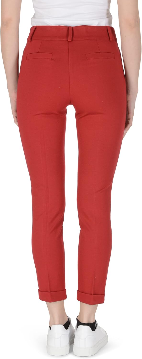 19V69 ITALIA Damen Lea Lässige Hose S Rot, S Rot