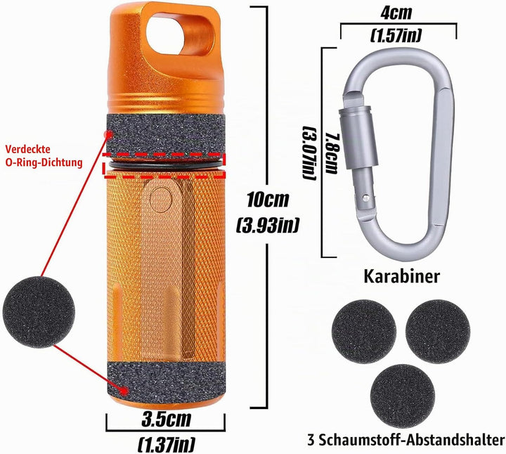 Aenllosi Tasche für Ledger Nano X/Nano S/Nano S Plus Hardware-Wallet,Orange.(Nur Tasche), Orange
