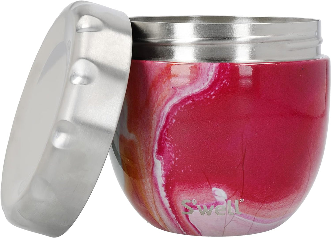 S'well Eats 2-in-1-Nahrungsschale mit Schraubdeckel, 636 ml, Rosenachat, dreifach isolierte und ausl