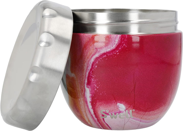 S'well Eats 2-in-1-Nahrungsschale mit Schraubdeckel, 636 ml, Rosenachat, dreifach isolierte und ausl