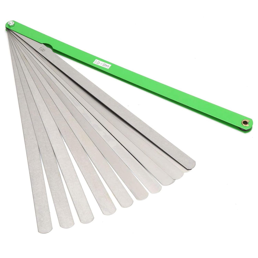 Fühlerlehren, 17 Klingen Fühlerlehre 0,02-1,00mm Edelstahl Metrisch/Imperial Werkzeug zur Messung Dr
