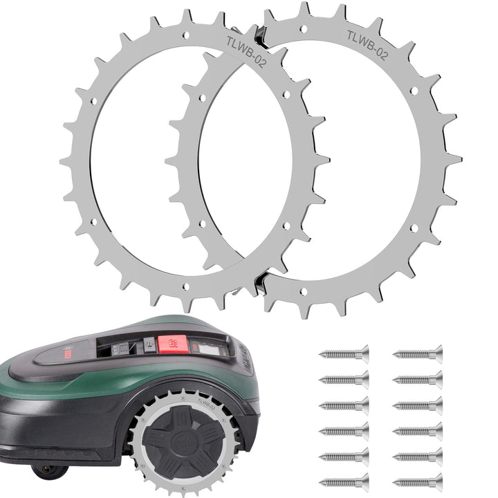 TRUSTLIONTEK Traktionsvorrichtung für Robotermäher Radzahn Spikes, Kompatibel mit Bosch Mährobotern，