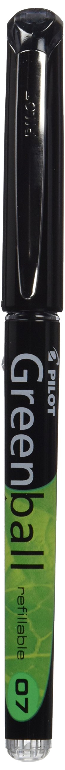 Pilot Greenball 7 Tintenroller 0,7 mm Schreibspitze 0,4 mm Strichbreite 10 Stück schwarz, Schwarz