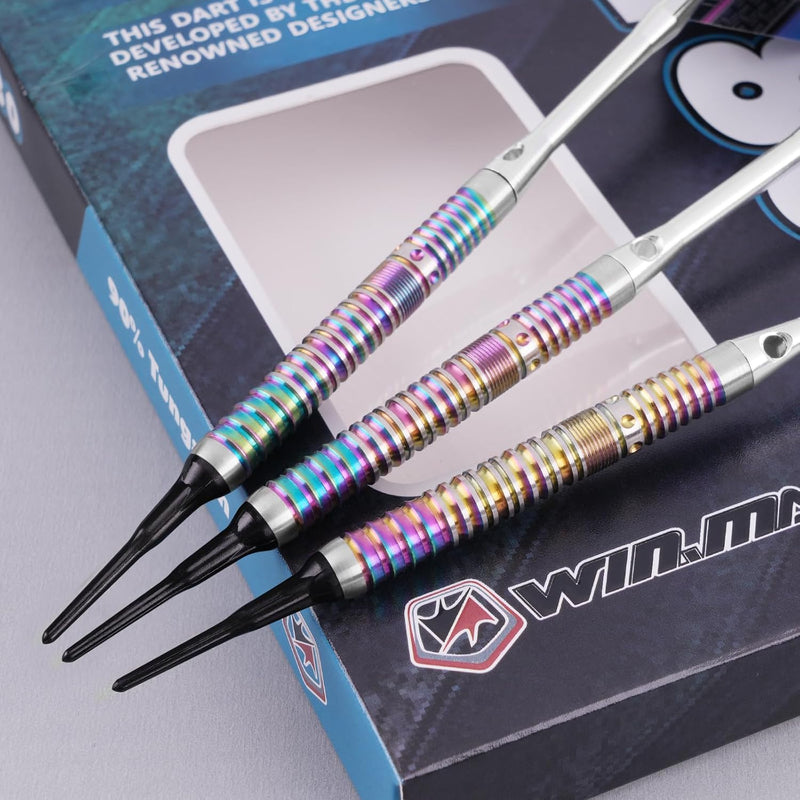 WIN.MAX Dartpfeile mit Metallspitze 90% Tungsten 3 Stück 90% Wolfram Stahl Darts 16-28 Gramm Dart pr