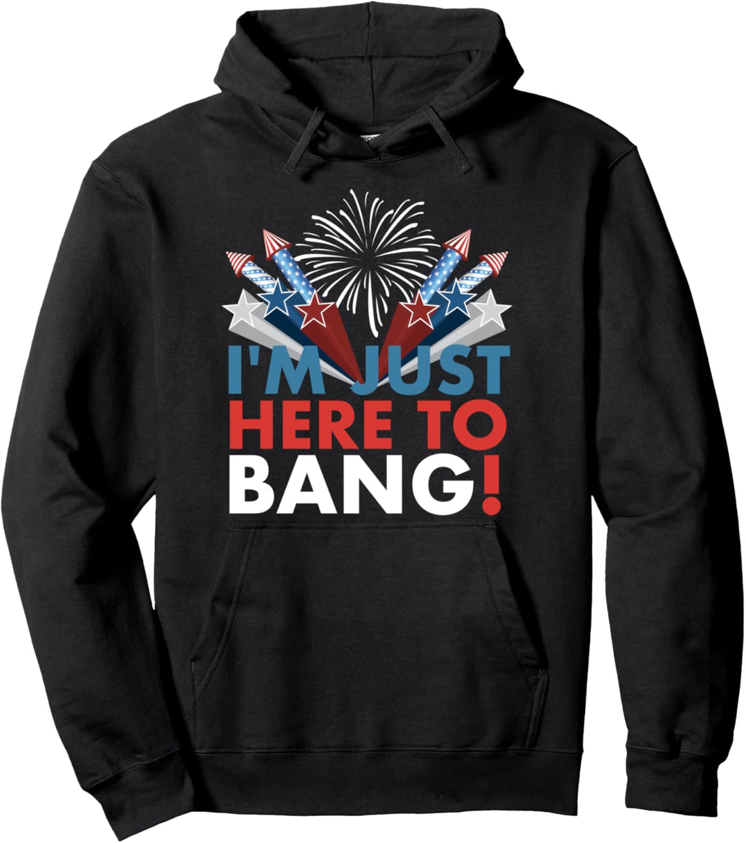 Ich bin nur hier, um den 4. Juli zu feiern Pullover Hoodie