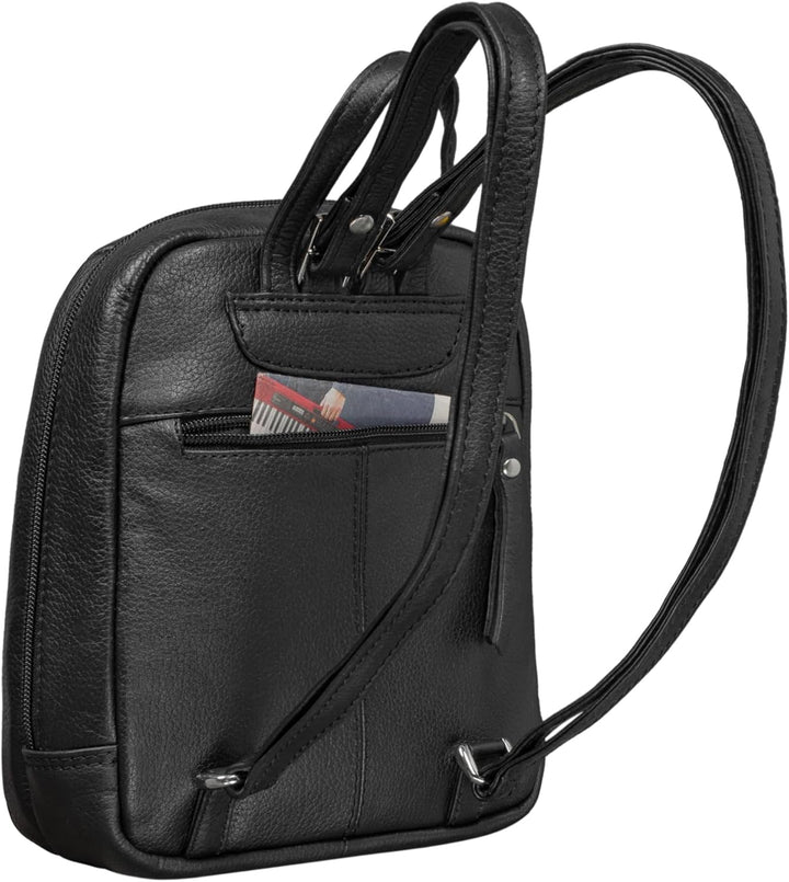 STILORD 'Lia' Mini Rucksack Damen Leder Kleiner Daypack Lederrucksack Vintage Rucksackhandtasche für