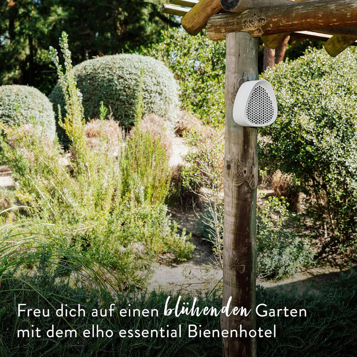Elho Essential Bee Hotel 18cm - Insektenhotel für Bienen - 100% recyceltes Plastik - L18 x B21.1 x H