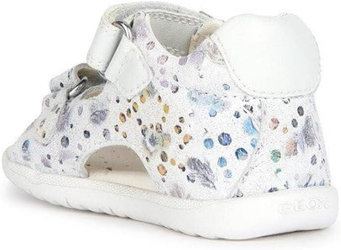 Geox Mädchen B Macchia Gir Sandal 22 EU Off White, 22 EU Off White