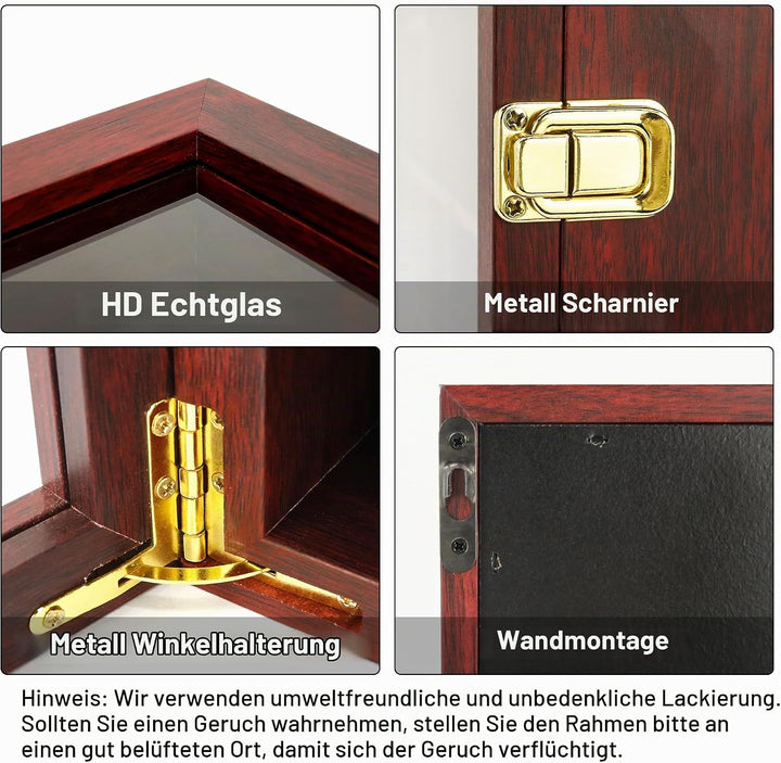 FramePro Felsen Bilderrahmen Vitrine Kristall Shadow Box 35x35cm 3D Rahmen zum Befüllen Tiefer Aufbe