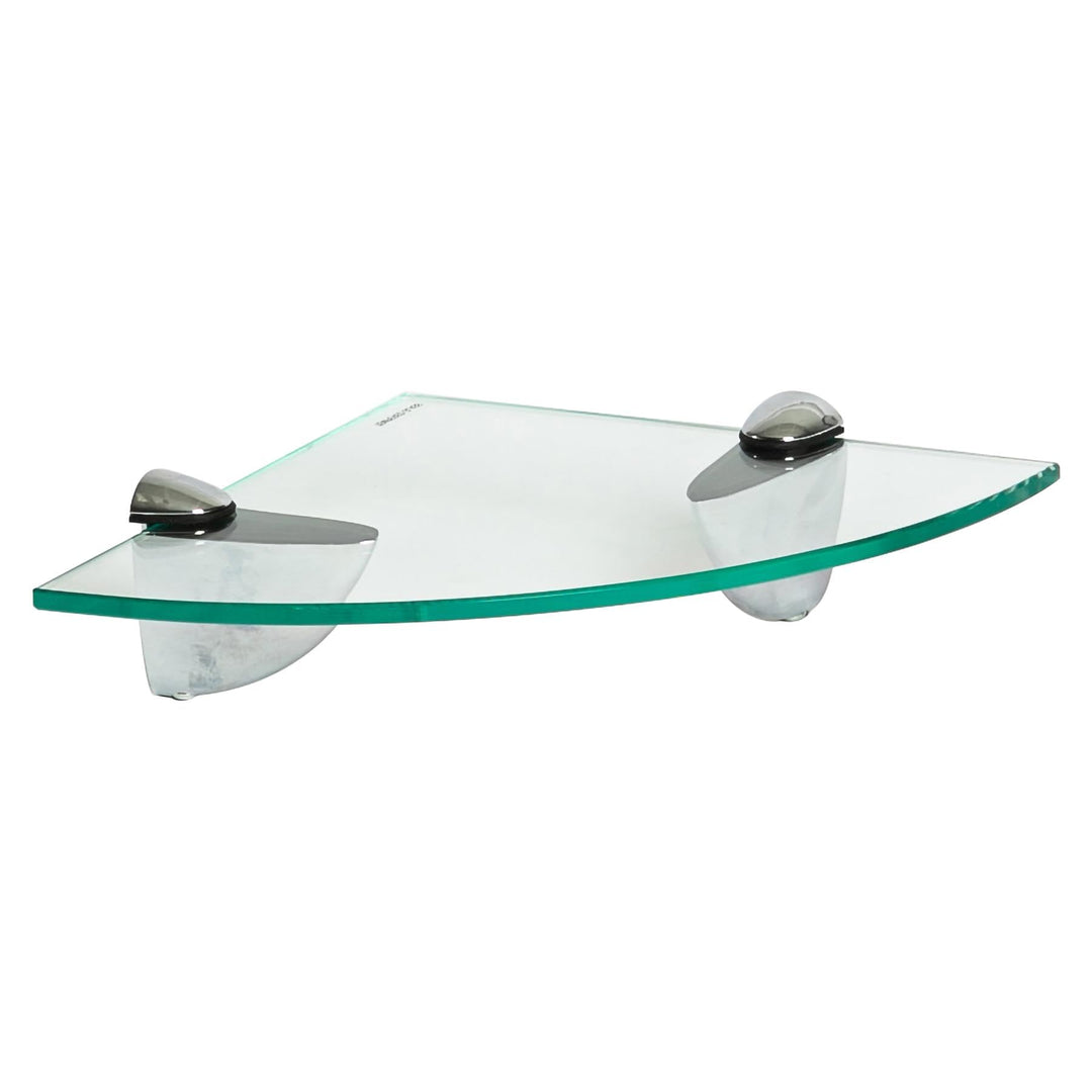 Harbour Housewares 1x Klar 20cm Schwebendes Eckregal aus Glas - Badezimmer Dusche Küche Regale Lager