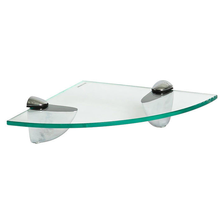 Harbour Housewares 1x Klar 20cm Schwebendes Eckregal aus Glas - Badezimmer Dusche Küche Regale Lager