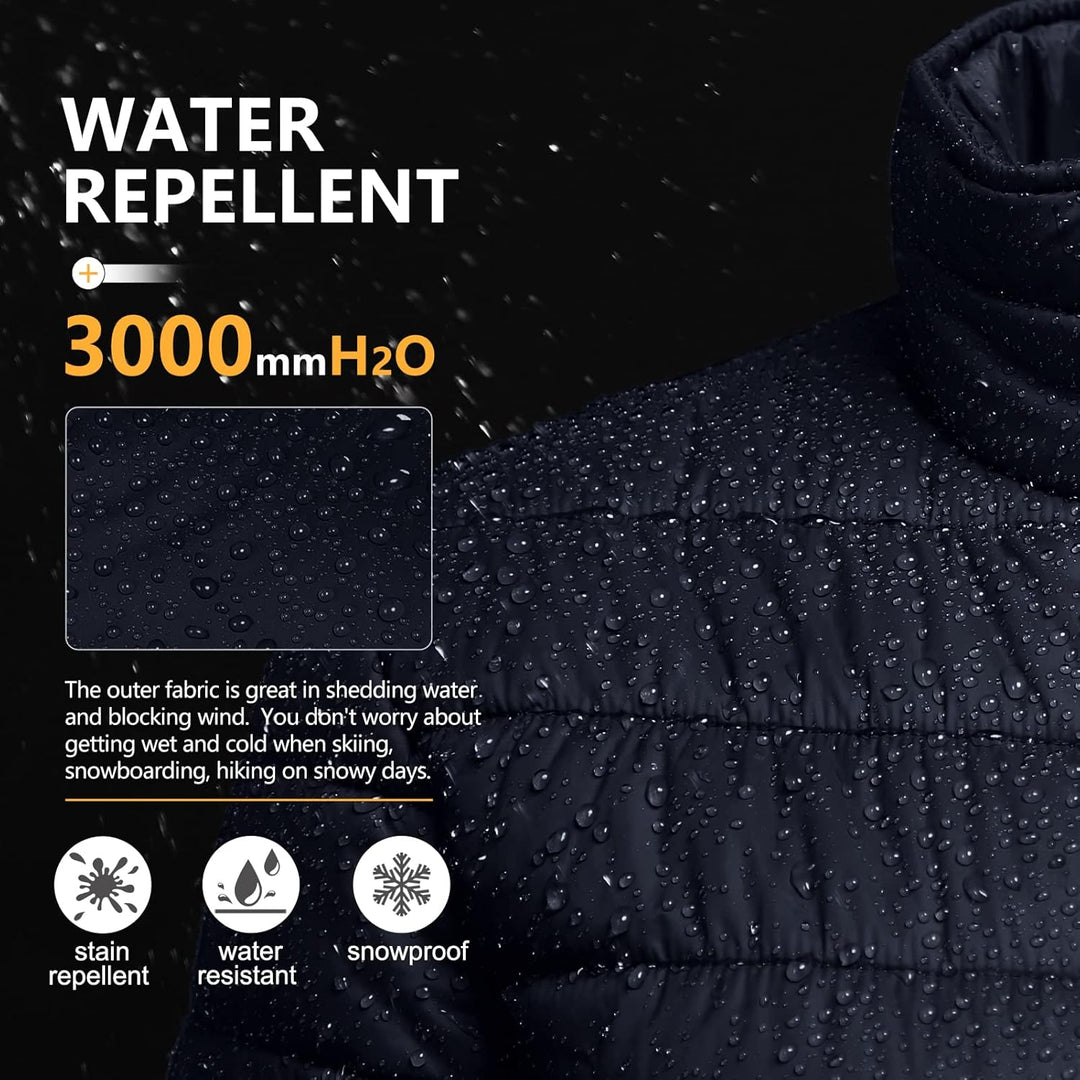 Outdoor Ventures Damen Steppjacke Leichte Warme Packbare Übergangsjacke Puffer Jacke für Frauen Gefü