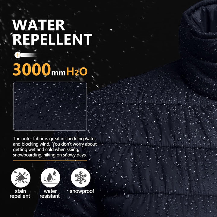 Outdoor Ventures Damen Steppjacke Leichte Warme Packbare Übergangsjacke Puffer Jacke für Frauen Gefü
