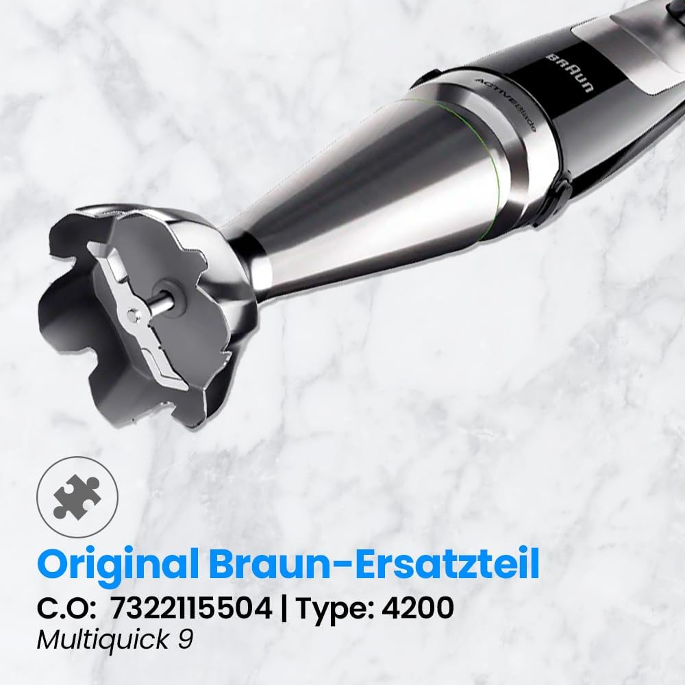 Anakel Home 7322115504 Ersatz-Stabmixer Kompatibel mit Braun 4200 Multiquick 9
