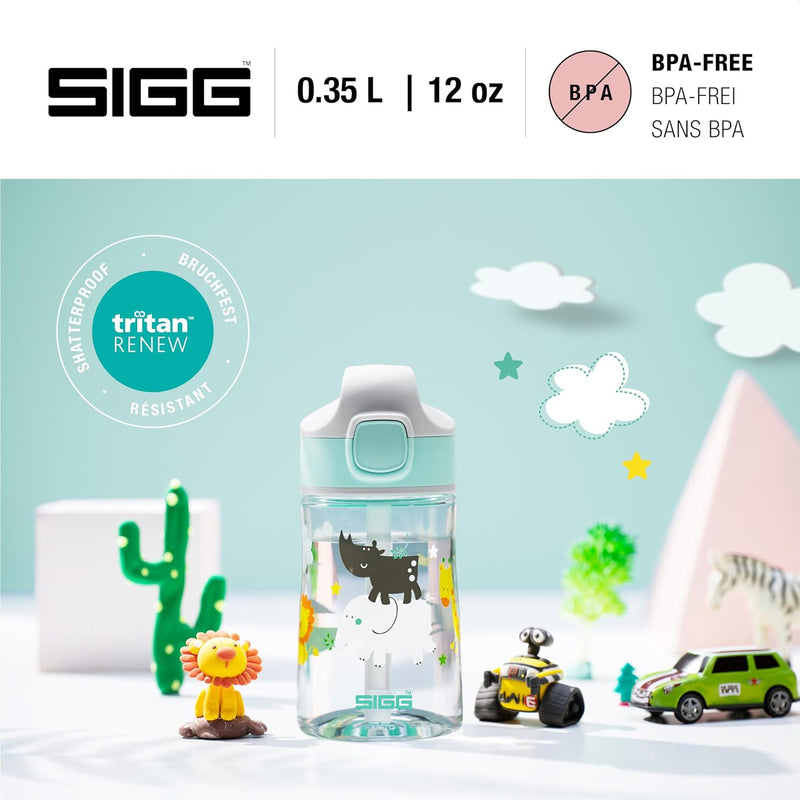 SIGG - Tritan Trinkflasche Kinder - Miracle - Mit Trinkhalm - Auslaufsicher - Federleicht - BPA-frei