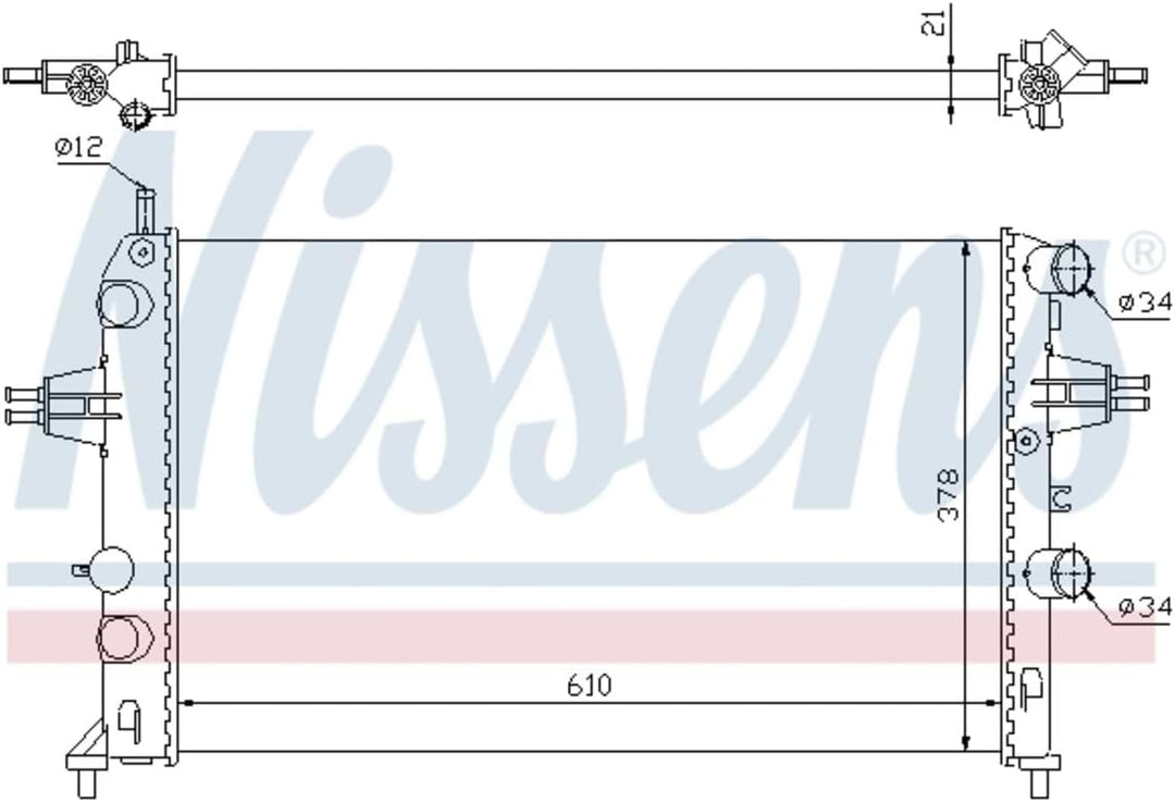 Nissens 63091 Kühler, Motorkühlung