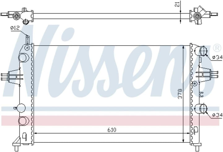 Nissens 63091 Kühler, Motorkühlung