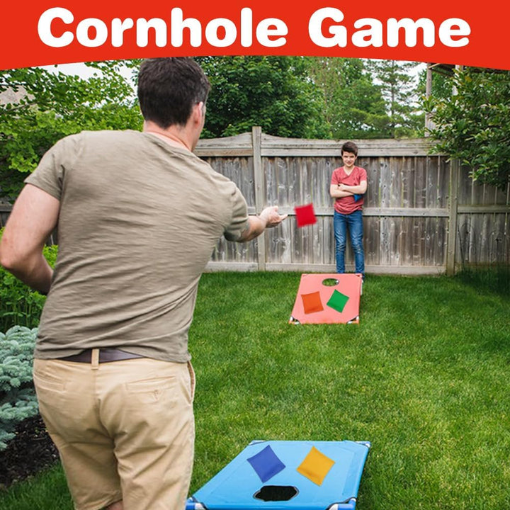 Cornhole Säckchen, 10 Stück 8 x 8cm Sitzsäcke Werfen Bunte Sandsäckchen Wurfsäckchen für Cornhole Sp