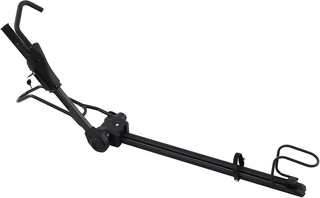 Dach Fahrradträger, 110cm Fahrradrahmenhalter Aluminiumlegierung höhenverstellbar 75-98cm abschliess