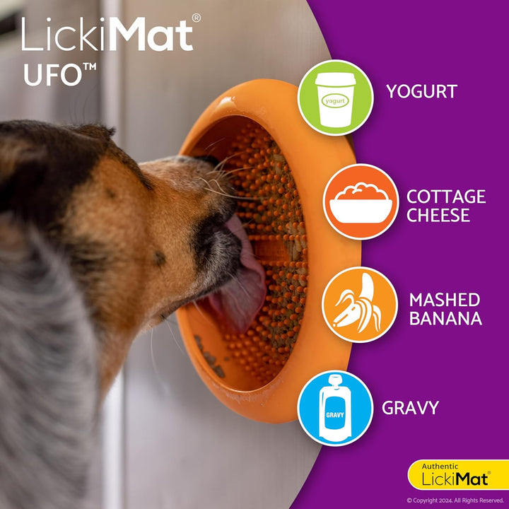 LickiMat UFO Ablenker für Baden, Duschen und Pflegen, Naturkautschuk, grosser Schnuller, Lecknoppen,