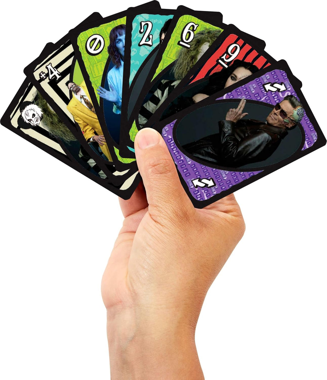 Mattel Games UNO Beetlejuice Beetlejuice Kartenspiel für Kinder, Erwachsene & Familie mit Deck & Son