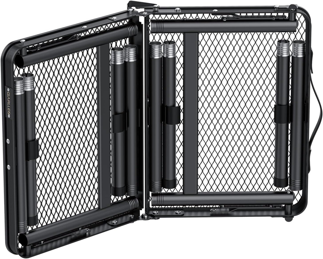 GARLLEN Grilltisch klappbar, 60x40cm & 3 Höhenverstellbar(27/51/75cm), Leicht und Tragbar, Klapptisc