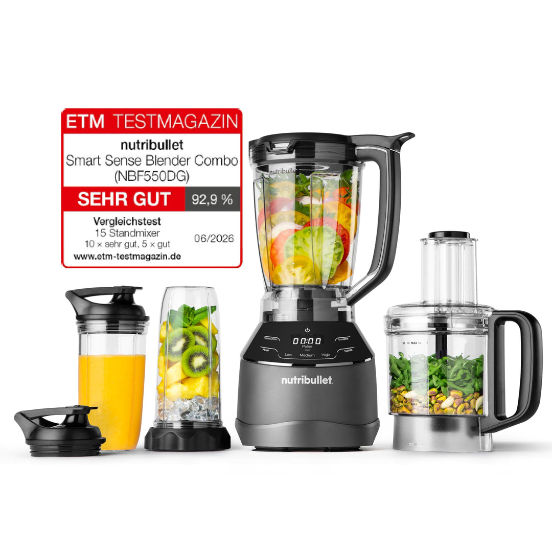 nutribullet Full Size Blender Combo, Elektrischer Mixer, Multifunktionaler Zerkleinerer, Profi, 1200