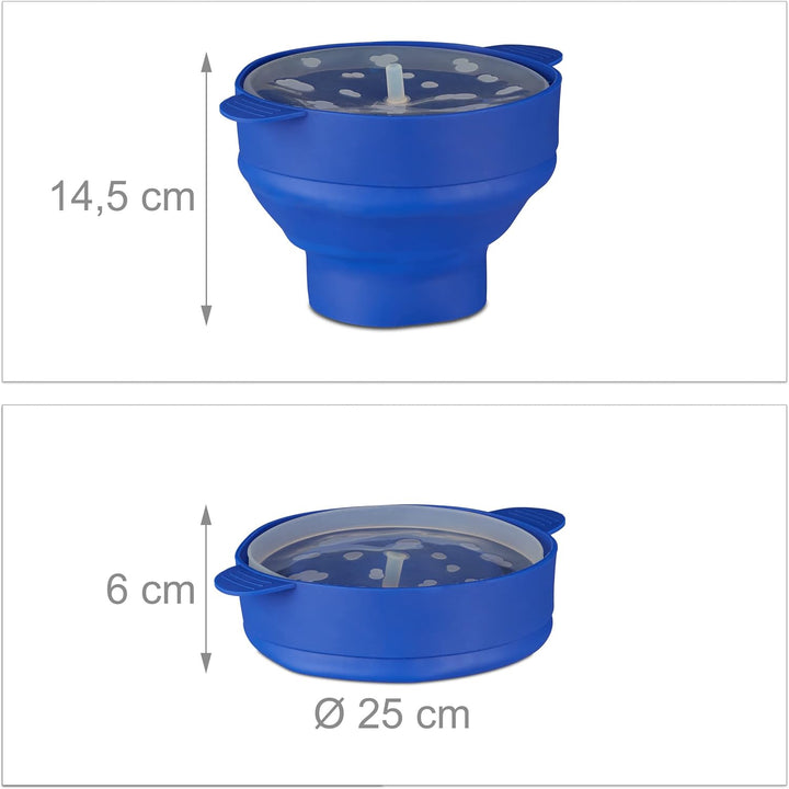 10 x Popcorn Maker Silikon für Mikrowelle, zusammenfaltbarer Popcorn Popper, Zubereitung ohne Öl, BP