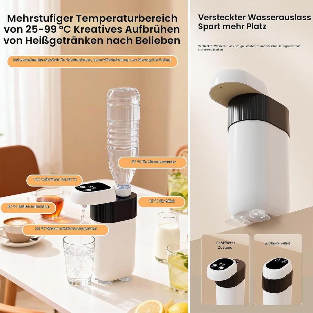 Reisewasserkocher Klein, Mini Reise Wasserkocher, Ausgestattet mit Einem Wasserdichten Hd-Display, R