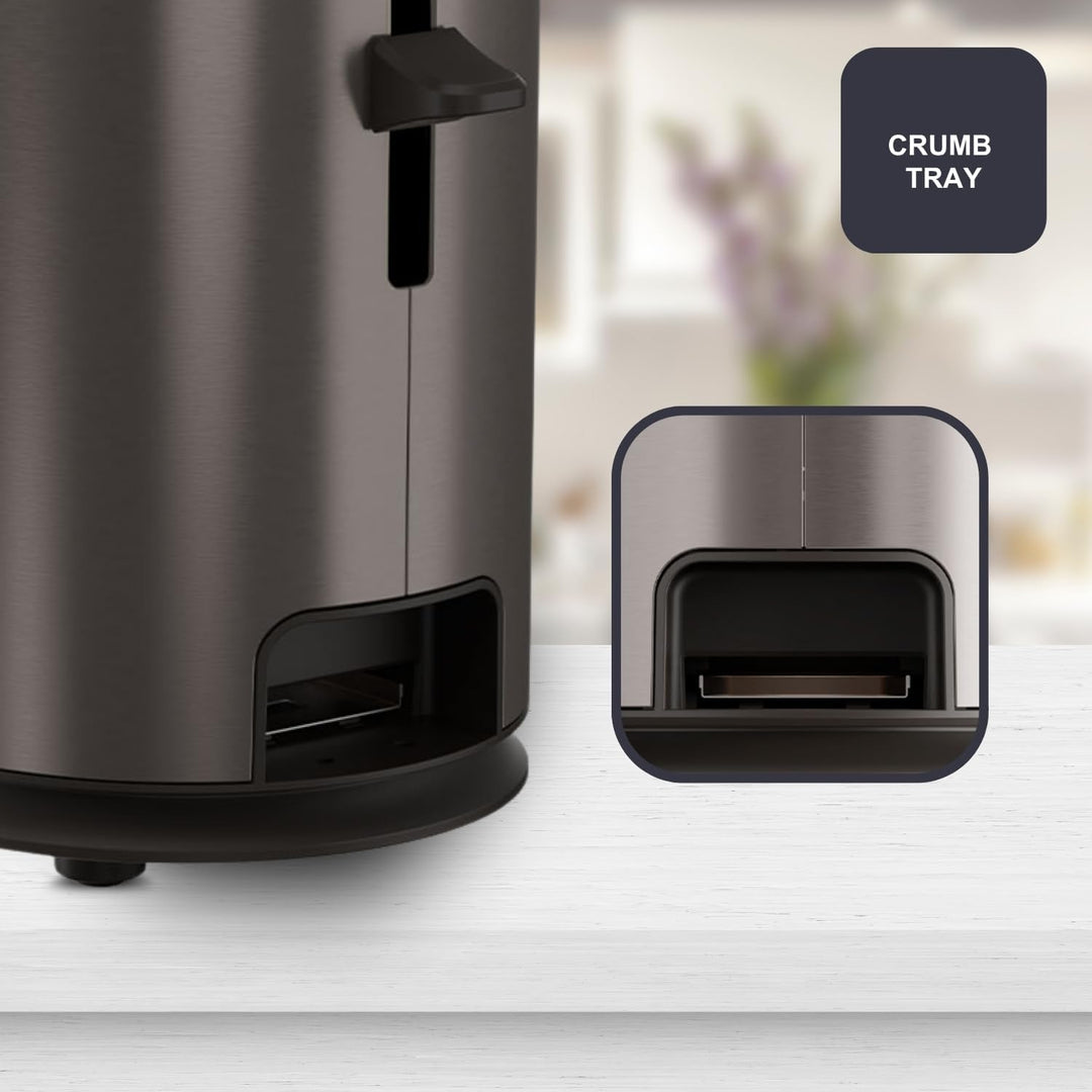Black+Decker - Toaster BXTO1002E 1000W | Extra breite Schlitz 260x42 mm | 7 Bräunungsstufen | 3 Funk