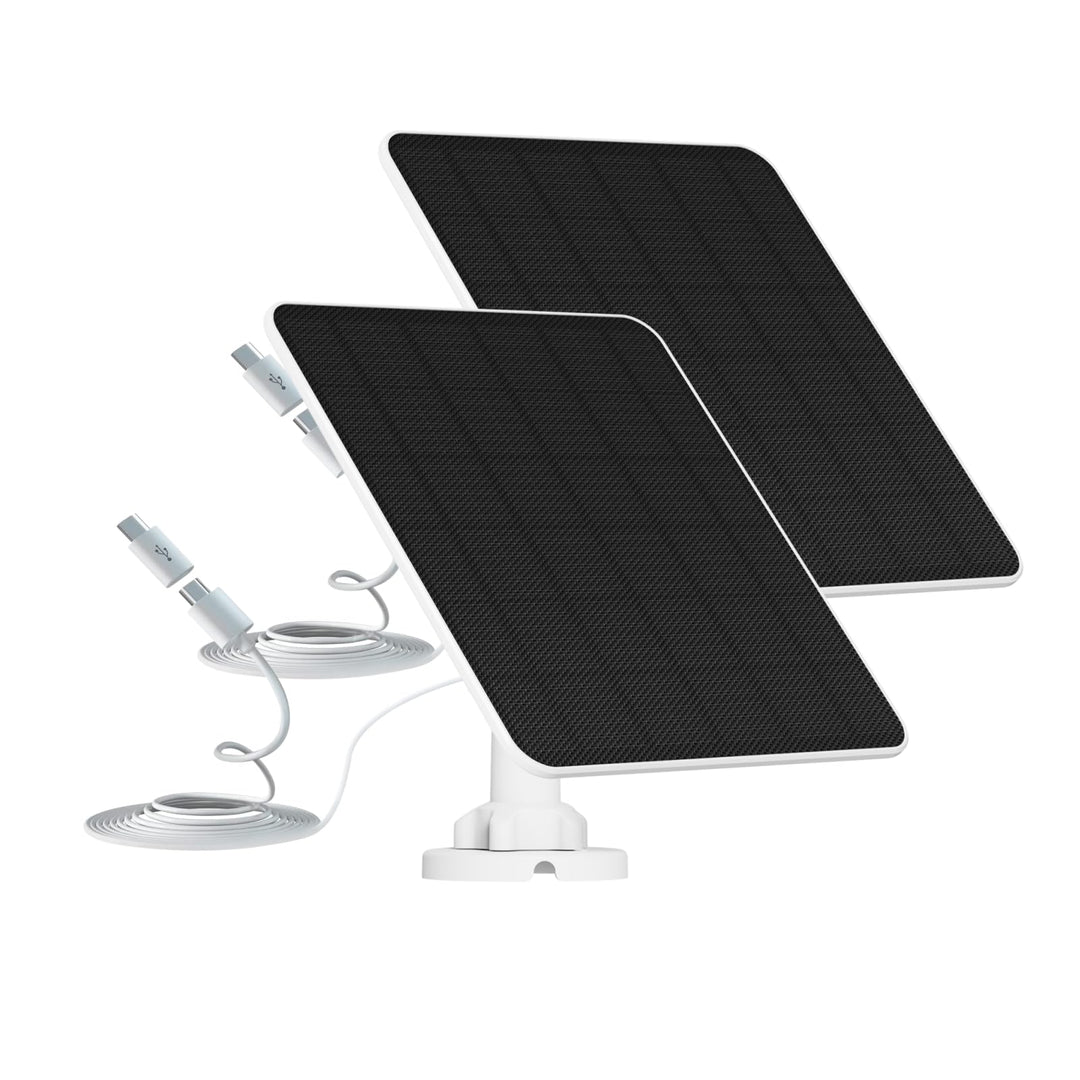 6W Solarpanel für Akku Überwachungskamera Aussen, 5V Solarpanel-Ladegerät für Wiederaufladbare Kamer