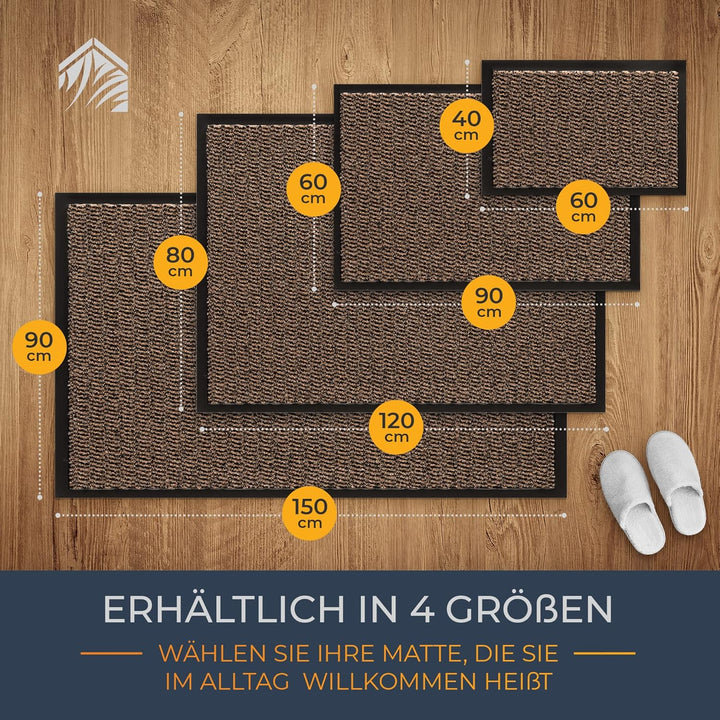 TIMELEOS Fussmatte Schmutzfangmatte mit äusserst starker Schmutz und Feuchtigkeitsaufnahme Eingangst