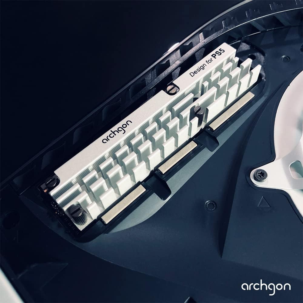 Archgon M.2 SSD Kühlkörper für PCIe NVMe 2280/22110 Kühler für PS5, Workstation, Server, Rugged Comp