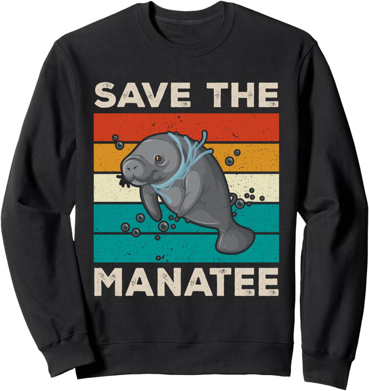 Rettet die Manatee Vintage Climate Change Earth Day Sweatshirt
