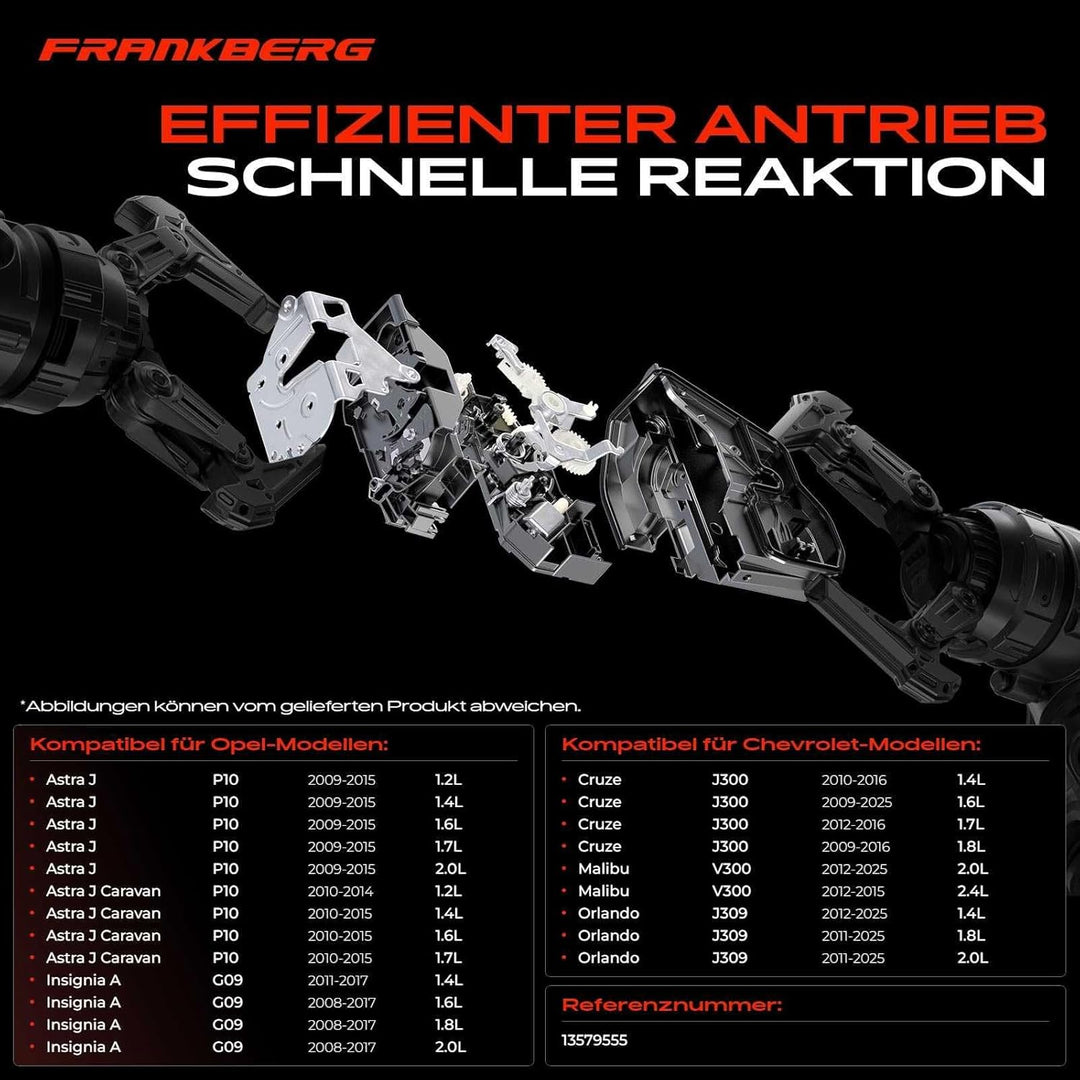 Frankberg 1x Türschloss Stellmotor Hinten Links Kompatibel mit Cruze 2009-2016 Orlando 2011-Heute As