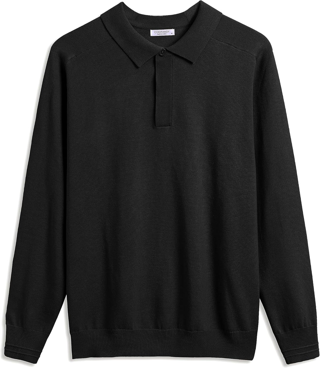 COOFANDY Polo Pullover Herren Strick Poloshirt Langarm Strickpullover mit Polokragen Business Pullov