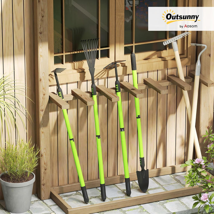 Outsunny Gartenwerkzeug-Set 4 Stück Gartengeräte-Set mit Schaufel Gartenhacke Gartenrechen Laubreche