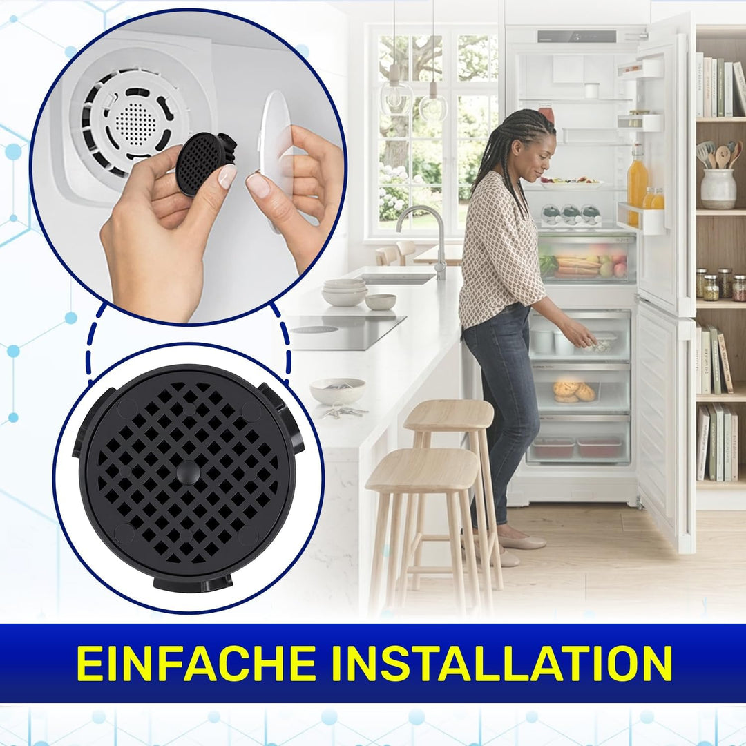 2 Stück Aktivkohlefilter Kühlschrank Ø 45 mm für Miele 10806820 für Liebherr WF091 9096342 909634200