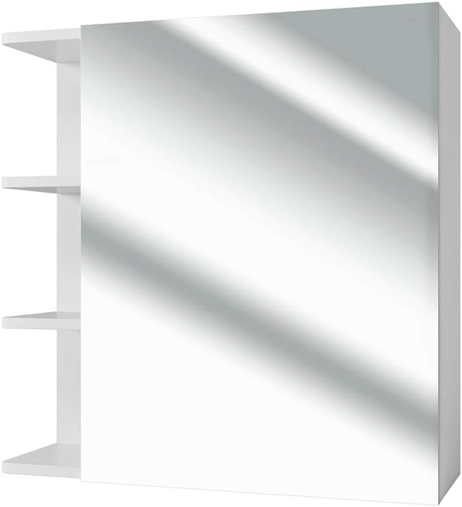Vicco Bad Spiegelschrank Fynn, Weiss, 62 x 64 cm Weiss 62 x 64 cm, Weiss 62 x 64 cm