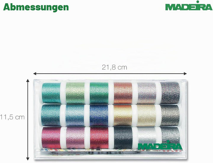 Madeira 8020 Stickbox Metallic Supertwist 18 Spulen 200 M