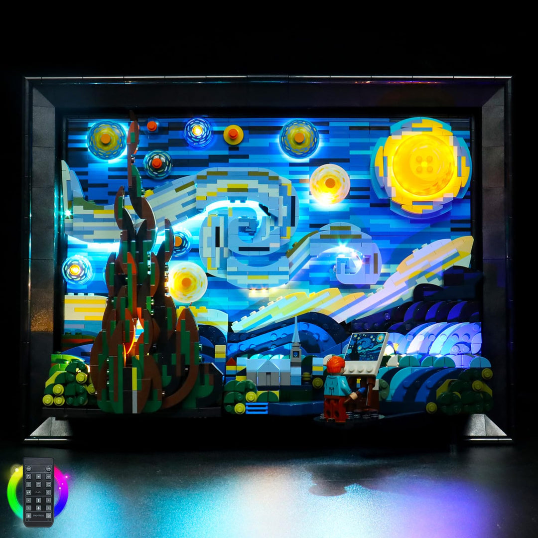 Led Licht Set für Lego Starry Night Sammelbausatz (Lego-Modell Nicht enthalten), Fernbedienung DIY B