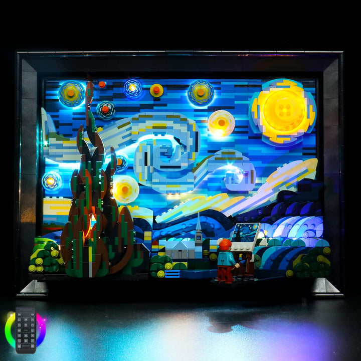 Led Licht Set für Lego Starry Night Sammelbausatz (Lego-Modell Nicht enthalten), Fernbedienung DIY B