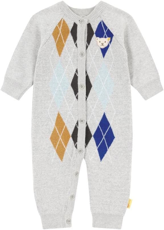 Steiff Baby-Jungen Gestrickt Strampler Langarm, 86